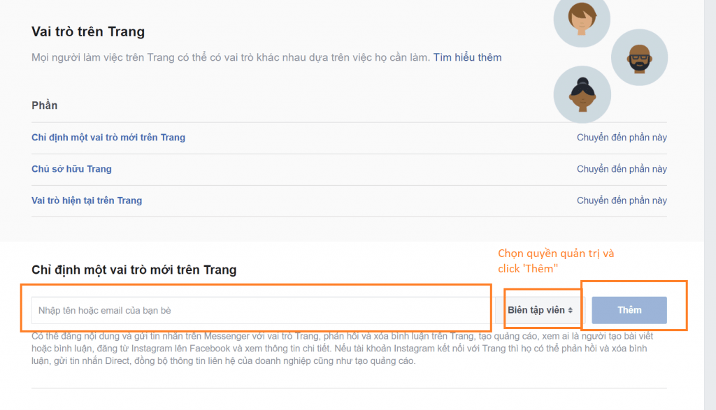 Cách phân quyền quản trị fanpage