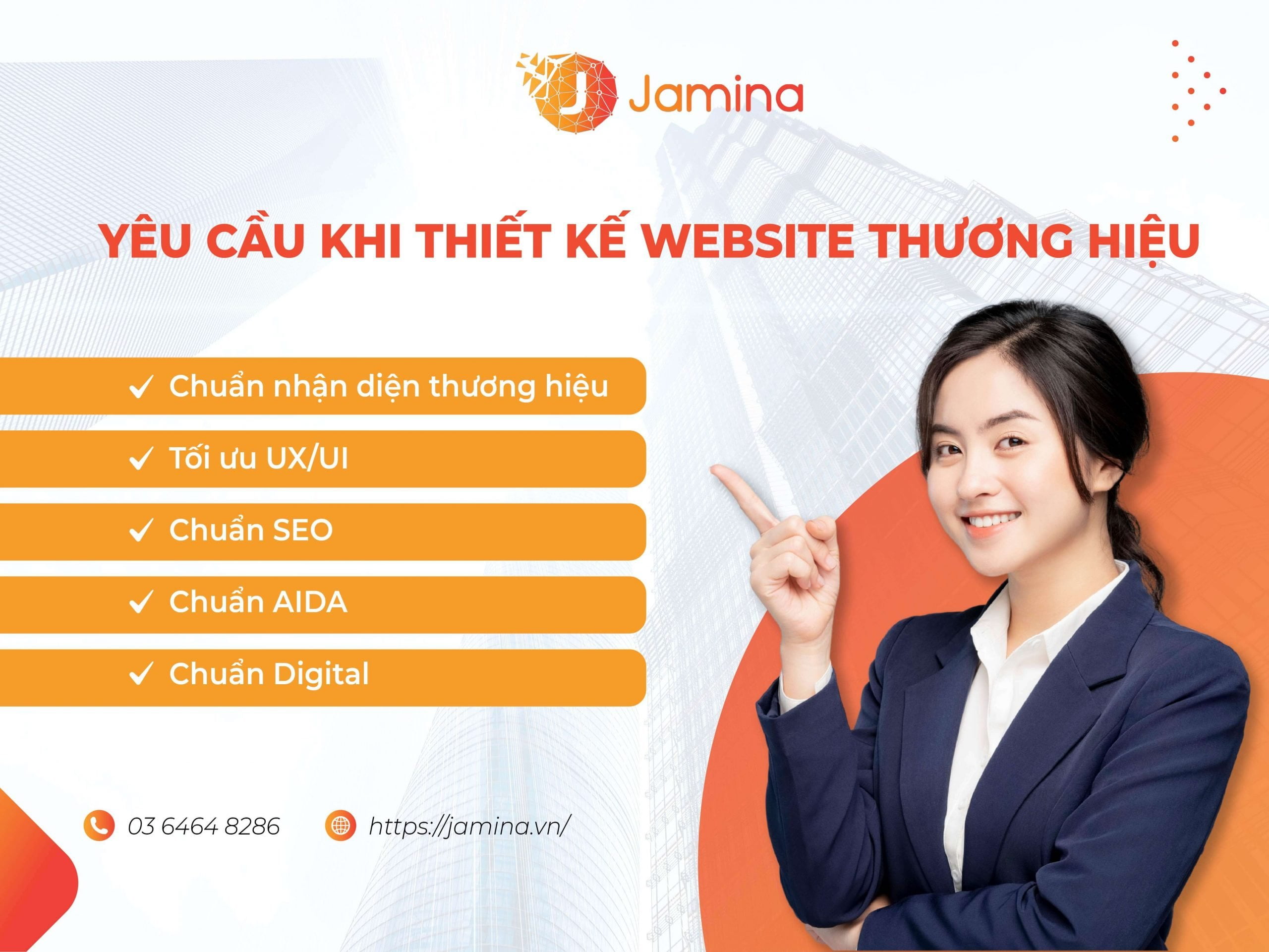 Thiết kế Website giới thiệu doanh nghiệp đẳng cấp - Jamina