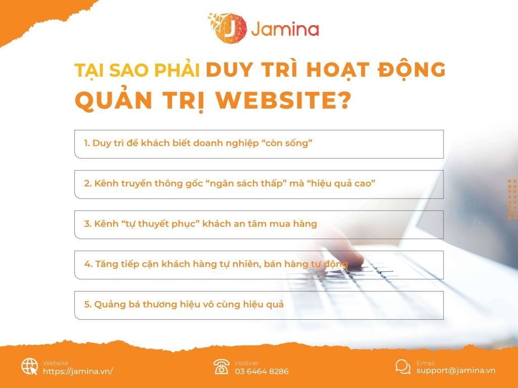 Tại sao phải duy trì hoạt động quản trị Website