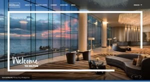 Mẫu Website khách sạn tham khảo Hilton Worldwide