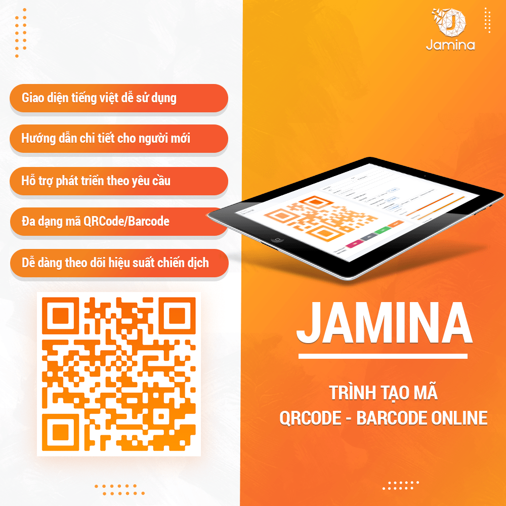 Trình tạo mã QR code, barcode Jamina trở thành công cụ được yêu thích hiện nay